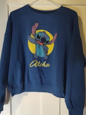 Disney Blue Top with Yellow Graphic Accent